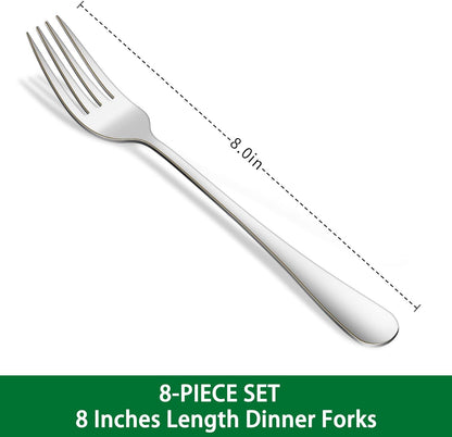 16-Piece 8 Inches Dinner Forks Set,Durable Stainless Steel Table Forks,Dishwasher Safe Silverware Main Fork Service For Home Restaurant,Silverware Fork