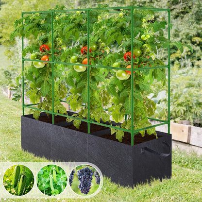 Tomato Cage 51×17×49 Inch with 46 Gallon Grow Bag