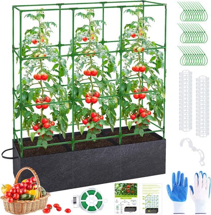 Tomato Cage 51×17×49 Inch with 46 Gallon Grow Bag
