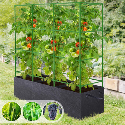 Tomato Cage 51×17×49 Inch with 46 Gallon Grow Bag
