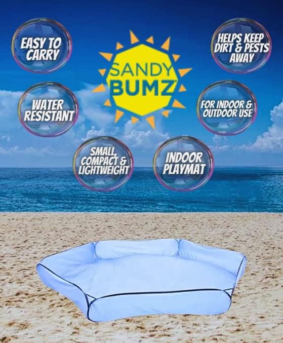 Outdoor Ground Cover, Polyester, 52 Square inches (Blue/White)