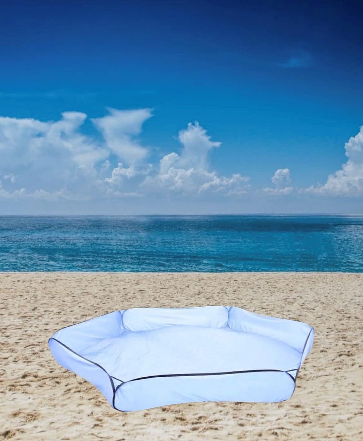 Outdoor Ground Cover, Polyester, 52 Square inches (Blue/White)