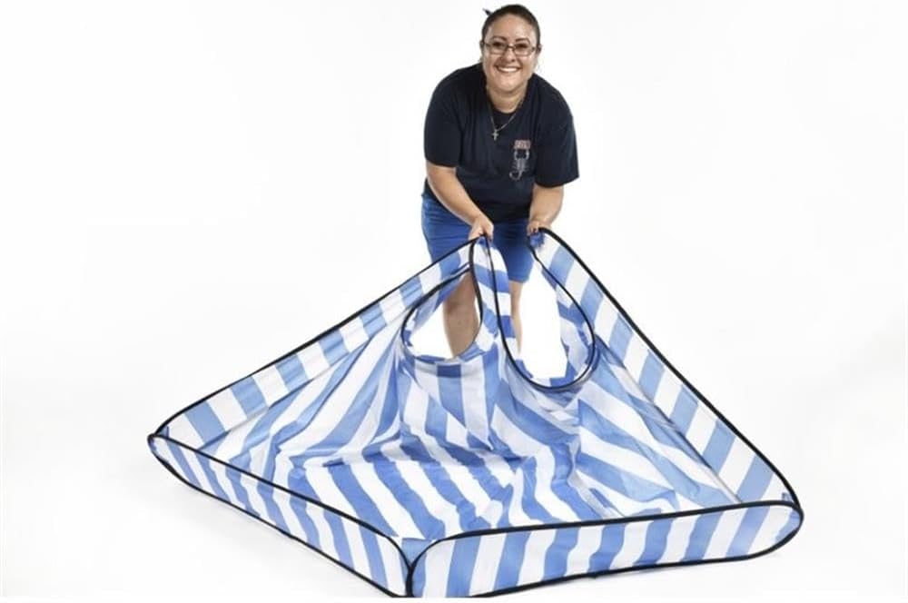 Outdoor Ground Cover, Polyester, 52 Square inches (Blue/White)