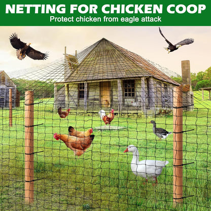 Bird Netting for Chicken Coop 25'x25', Poultry Netting, 3/4" Mesh