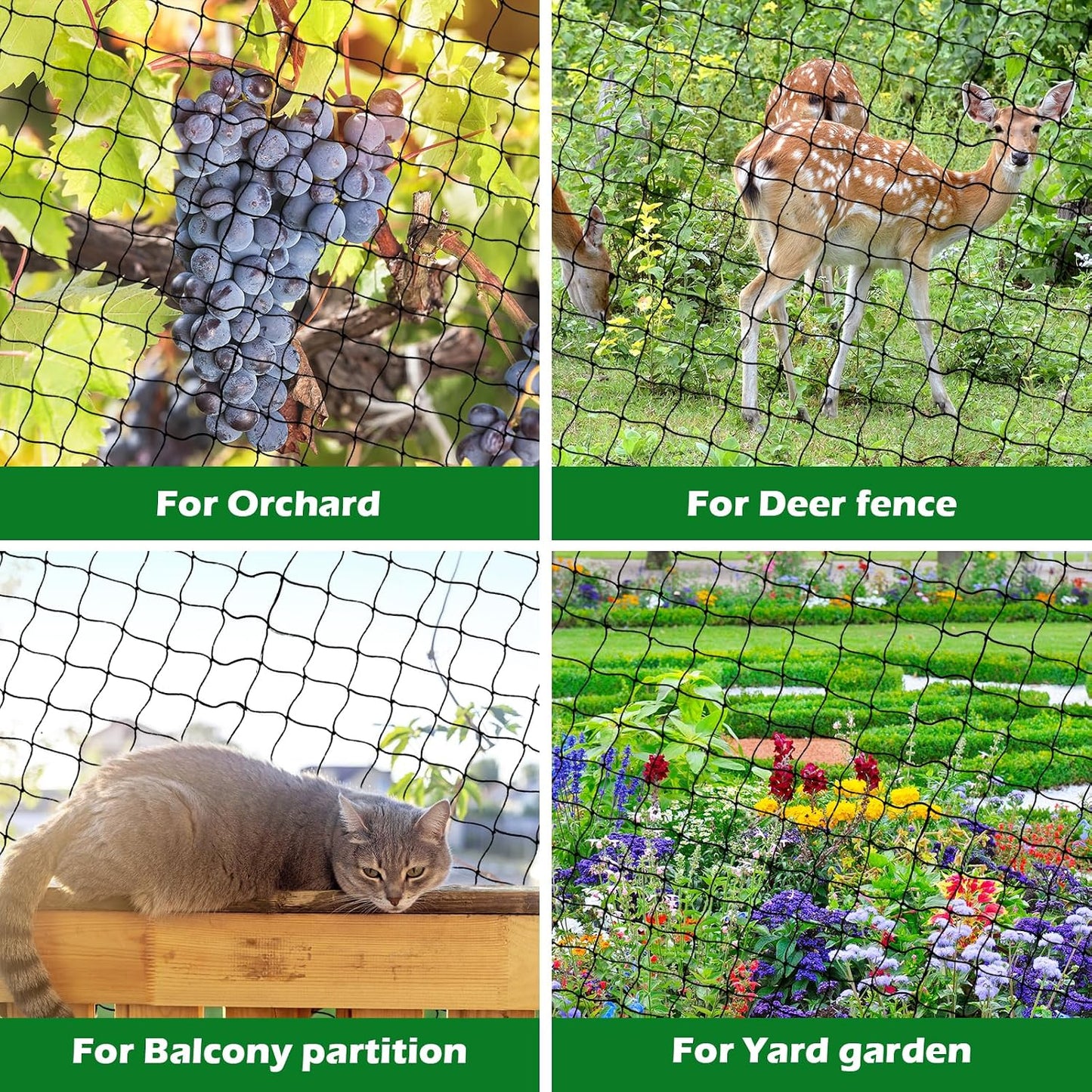 Bird Netting for Chicken Coop 25'x25', Poultry Netting, 3/4" Mesh