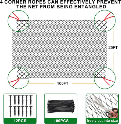 Bird Netting for Chicken Coop 25'x25', Poultry Netting, 3/4" Mesh