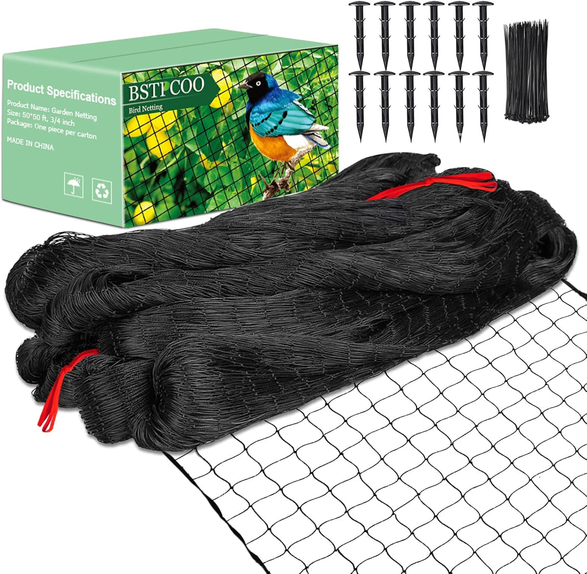 Bird Netting for Chicken Coop 25'x25', Poultry Netting, 3/4" Mesh
