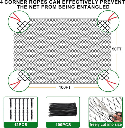 Bird Netting for Chicken Coop 25'x25', Poultry Netting, 3/4" Mesh