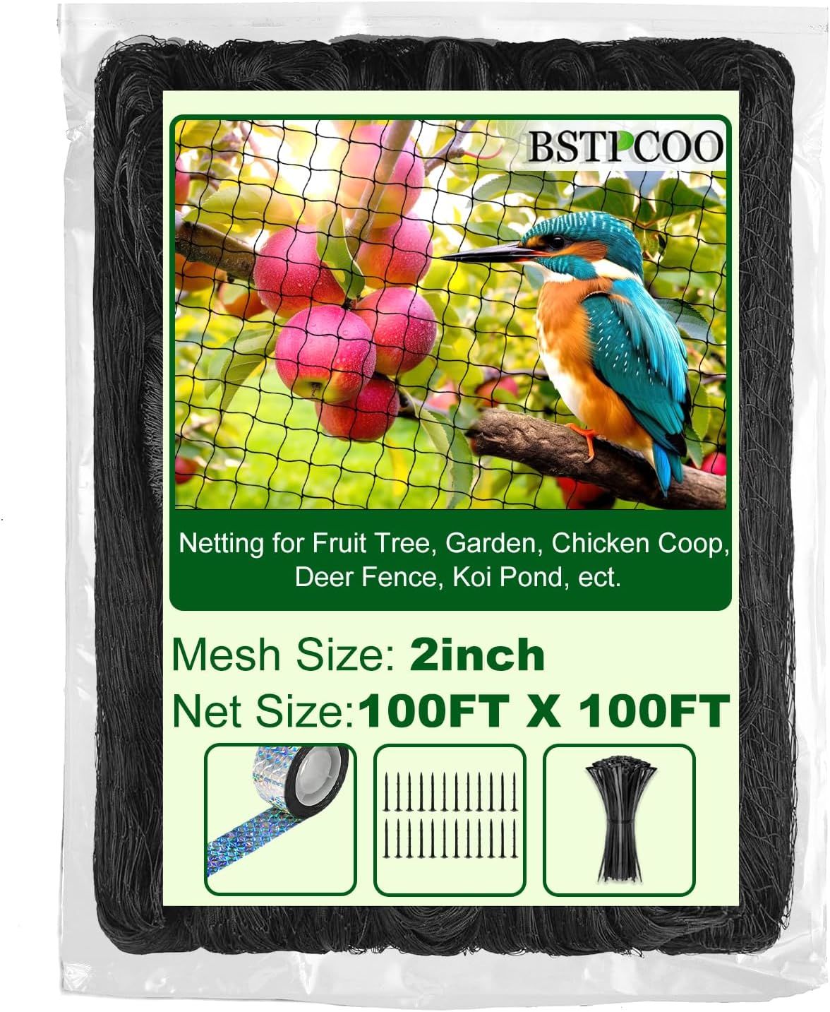 Bird Netting for Chicken Coop 25'x25', Poultry Netting, 3/4" Mesh