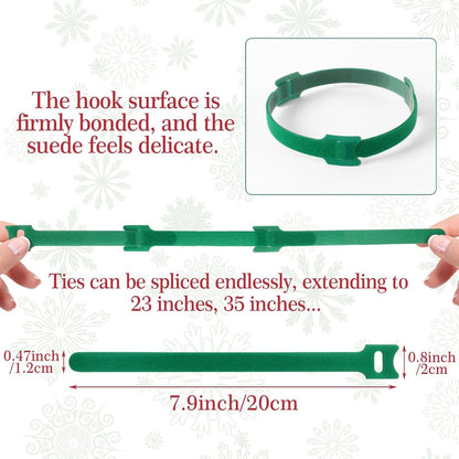 100 Pcs Christmas Garland Ties 7.87Inch Adjustable Garland Twist Ties Green