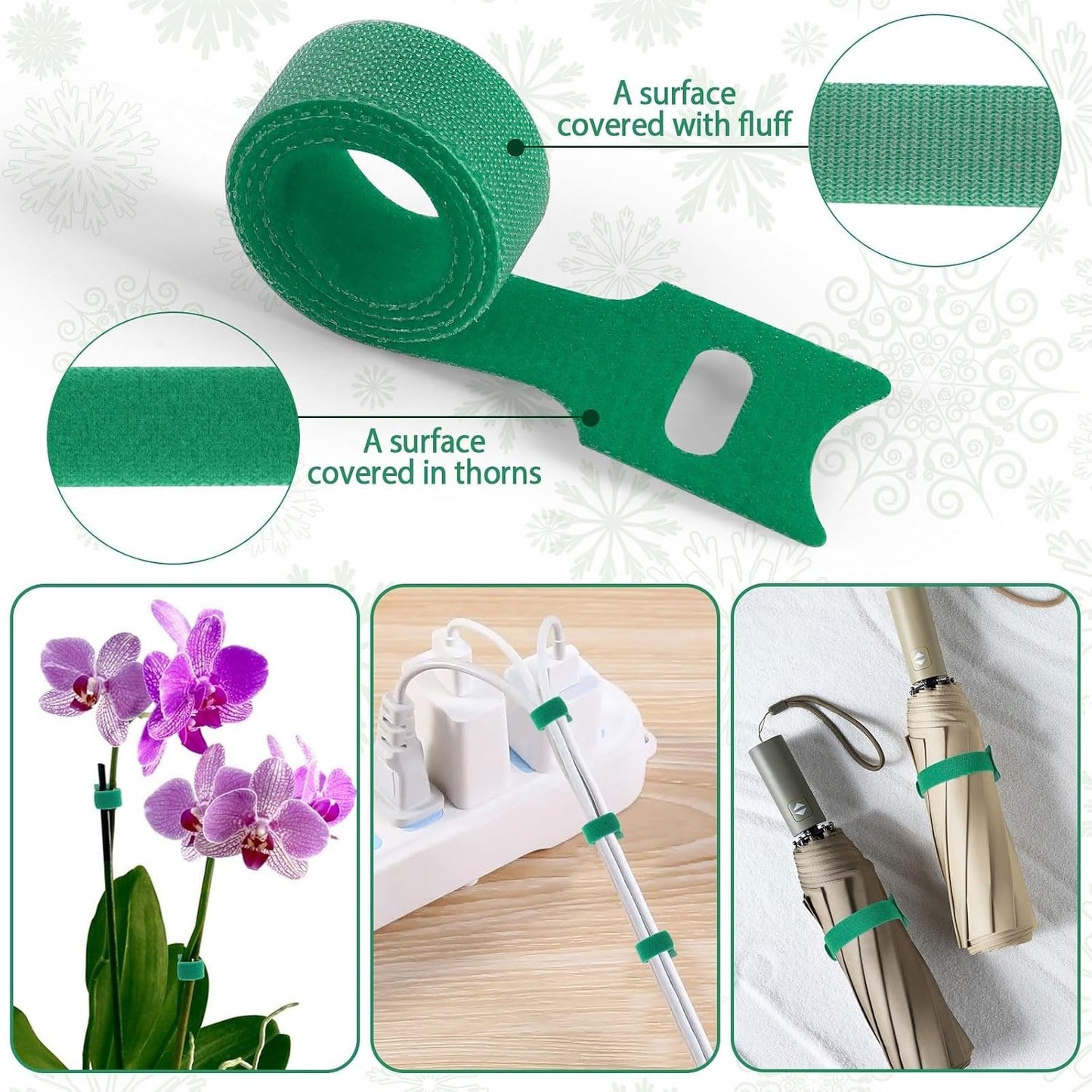 100 Pcs Christmas Garland Ties 7.87Inch Adjustable Garland Twist Ties Green