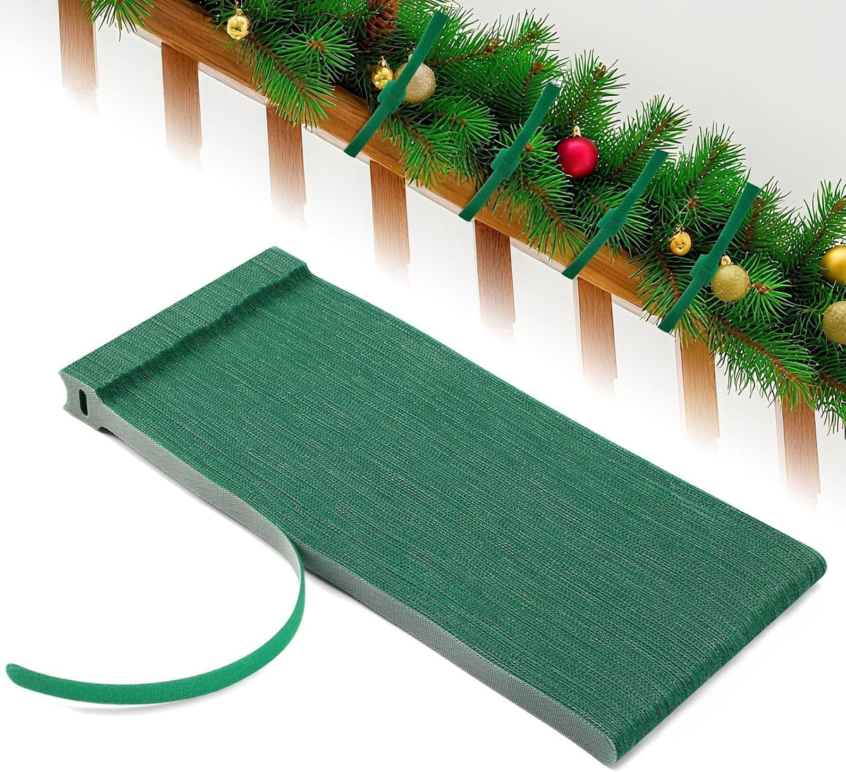100 Pcs Christmas Garland Ties 7.87Inch Adjustable Garland Twist Ties Green