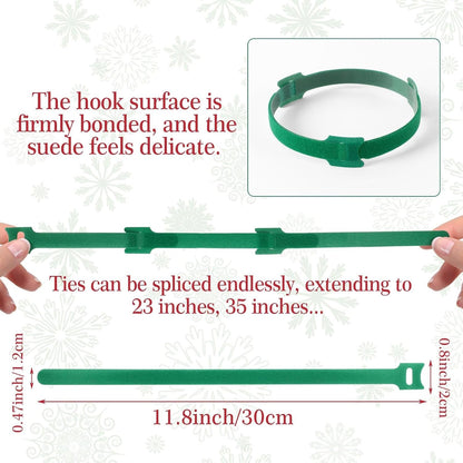 100 Pcs Christmas Garland Ties 7.87Inch Adjustable Garland Twist Ties Green