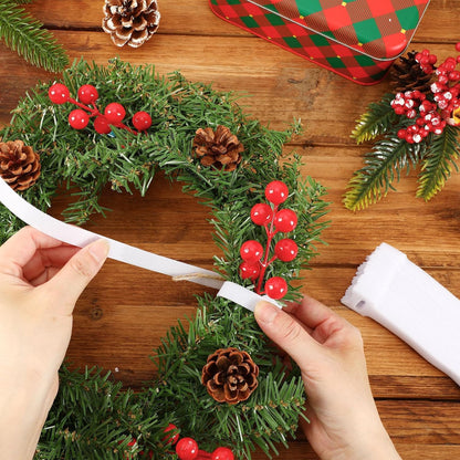 100 Pcs Christmas Garland Ties 7.87Inch Adjustable Garland Twist Ties Green