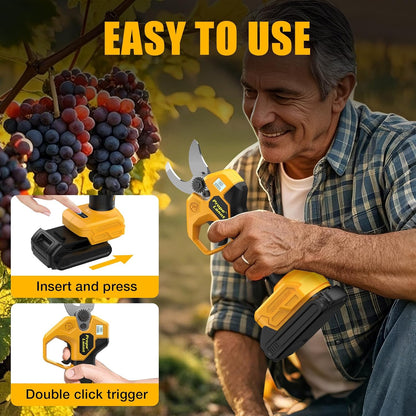 Pruning Shears Compatible with Dewalt 20V Battery, SK5 Blade, 0.8-1.5" Cut