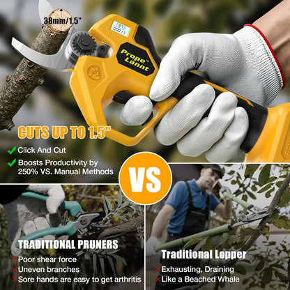 Pruning Shears Compatible with Dewalt 20V Battery, SK5 Blade, 0.8-1.5" Cut
