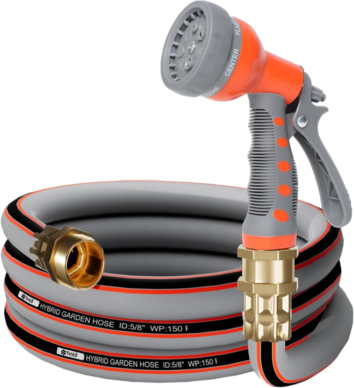 Garden Hose 10 ft 5/8,Heavy Duty Rubber Water Hose