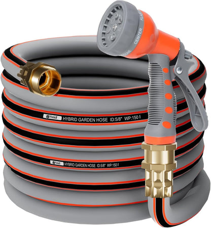Garden Hose 10 ft 5/8,Heavy Duty Rubber Water Hose