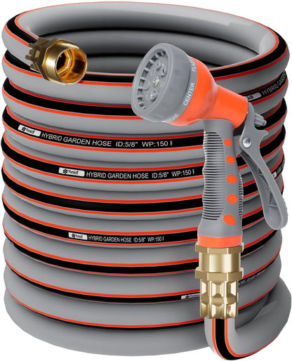 Garden Hose 10 ft 5/8,Heavy Duty Rubber Water Hose