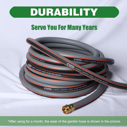 Garden Hose 10 ft 5/8,Heavy Duty Rubber Water Hose
