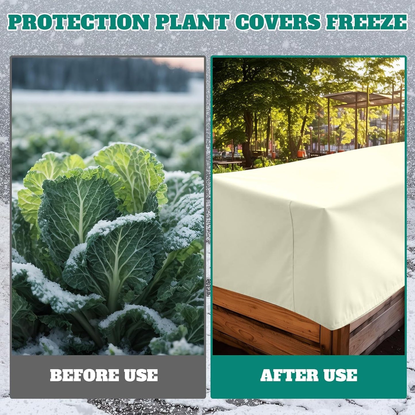 4 Pcs Plant Covers Frost Protection with Drawstring, Yellow