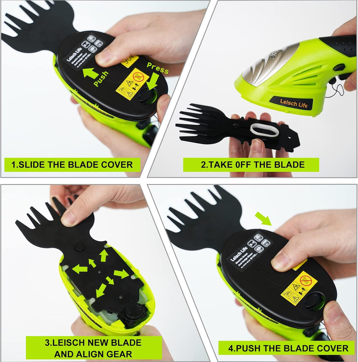 Cordless Grass Shear & Shrubbery Trimmer - 7.2V 2 in 1 Handheld Hedge Trimmer Electric Grass Trimmer Hedge Shears w/Pruning Scissor Rechargeable Lithium-Ion Battery and Charger Included