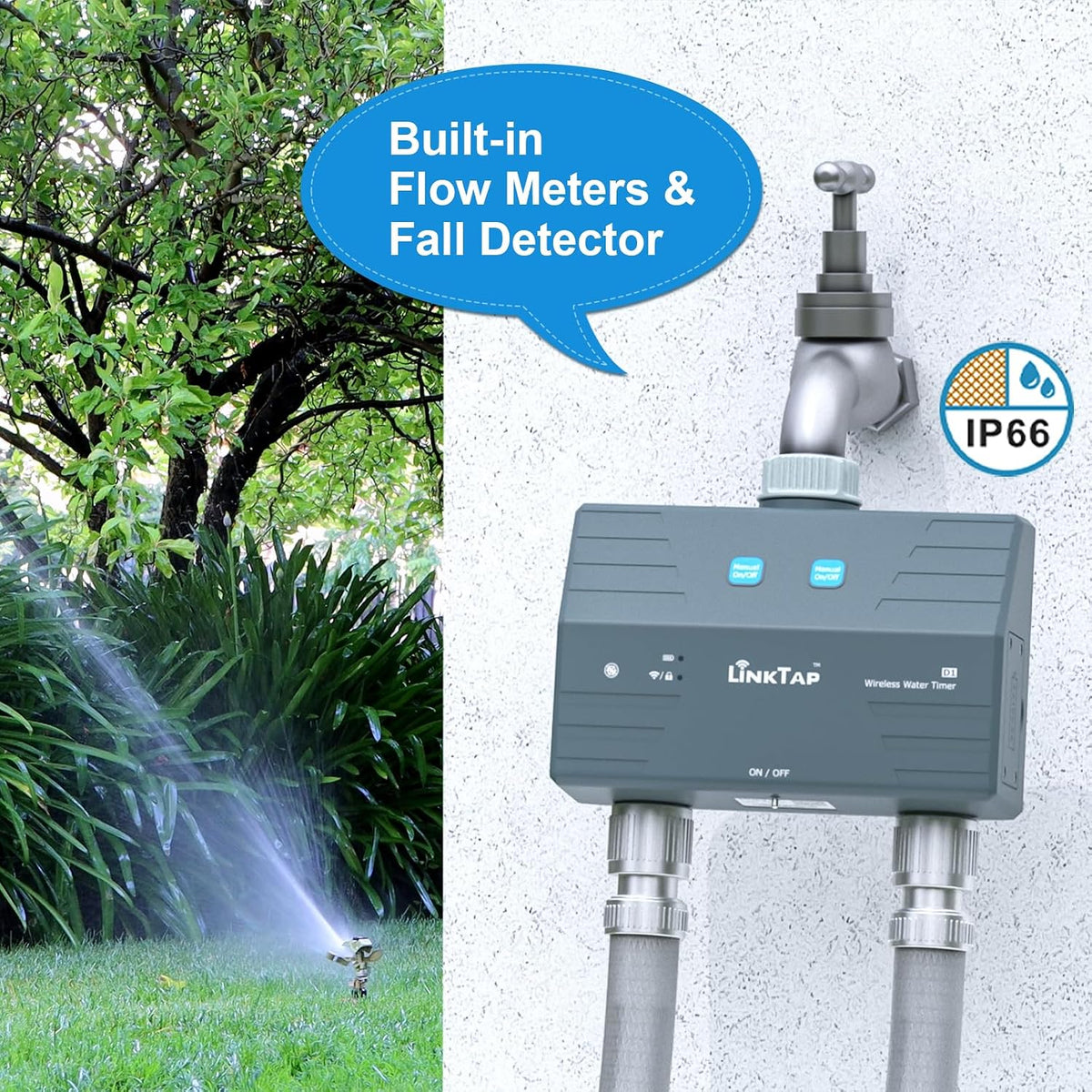 LinkTap D1 2-Zone Sprinkler Timer (Req. Gateway), Fault Detection & Alerts