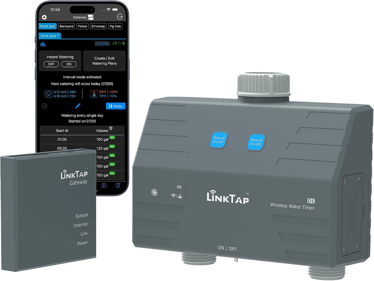 LinkTap D1 2-Zone Sprinkler Timer (Req. Gateway), Fault Detection & Alerts