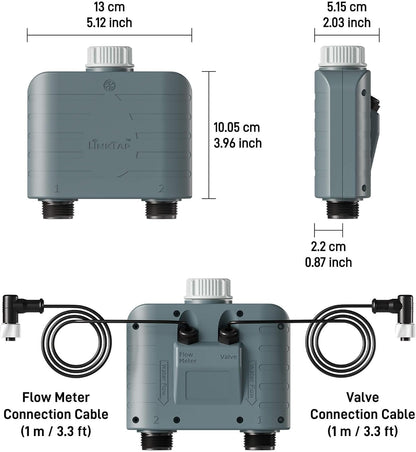 LinkTap D1 2-Zone Sprinkler Timer (Req. Gateway), Fault Detection & Alerts