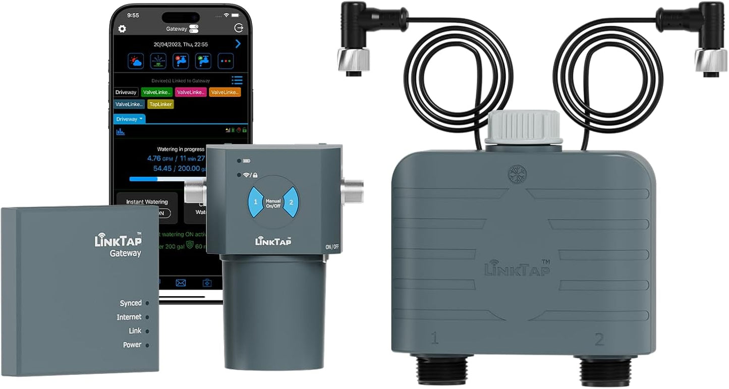 LinkTap D1 2-Zone Sprinkler Timer (Req. Gateway), Fault Detection & Alerts