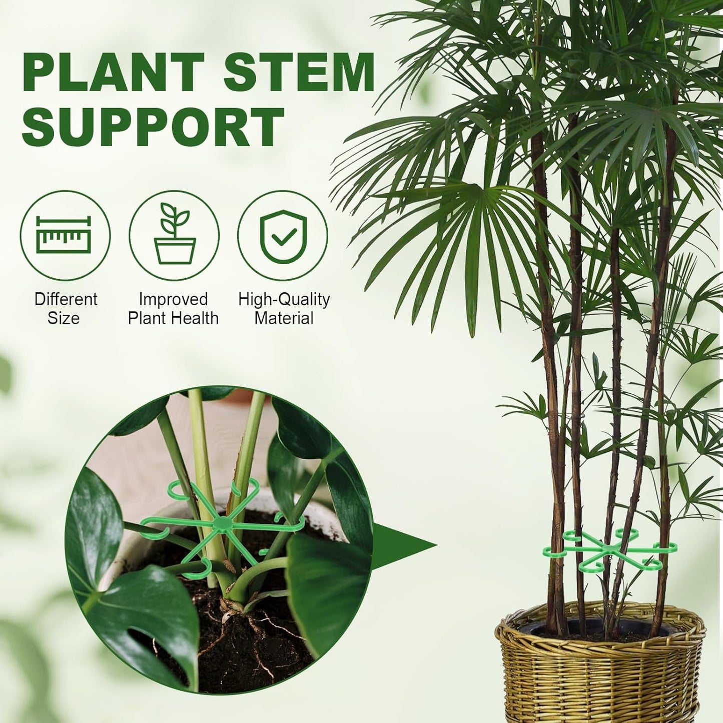 16PCS Plant Stem Support, Plant Stem Holder for Indoor Plants, Climbing Houseplant Stem Supports, Reusable Plant Stabilizer