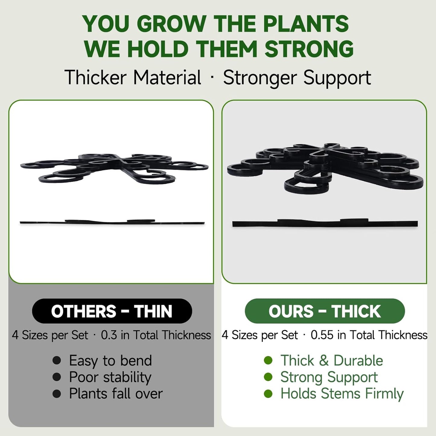 16PCS Plant Stem Support, Plant Stem Holder for Indoor Plants, Climbing Houseplant Stem Supports, Reusable Plant Stabilizer