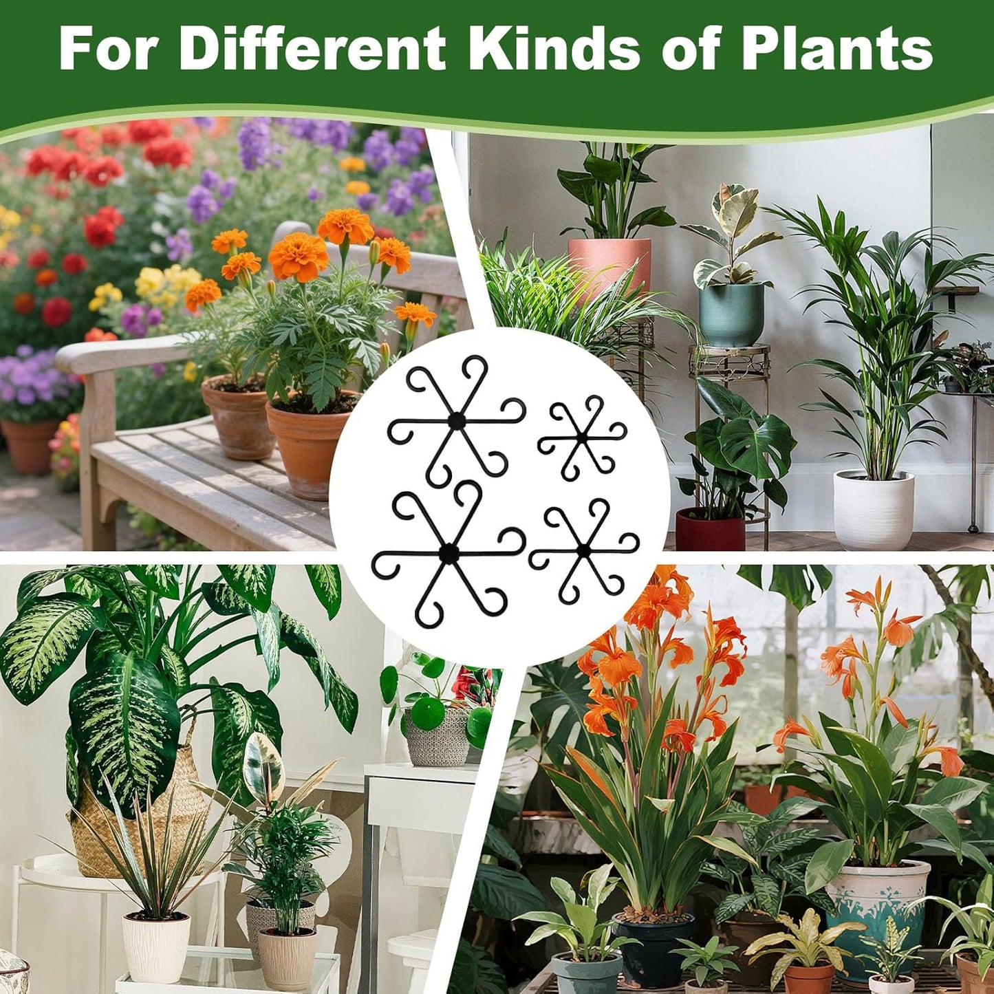16PCS Plant Stem Support, Plant Stem Holder for Indoor Plants, Climbing Houseplant Stem Supports, Reusable Plant Stabilizer