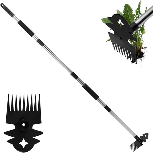 Weeder Tool - 60" Manual Weeder Remover Tool,Gardening Tools,Portable Garden Weeding Tool for Vegetable Gardening Backyard Farm Planting & Weeding