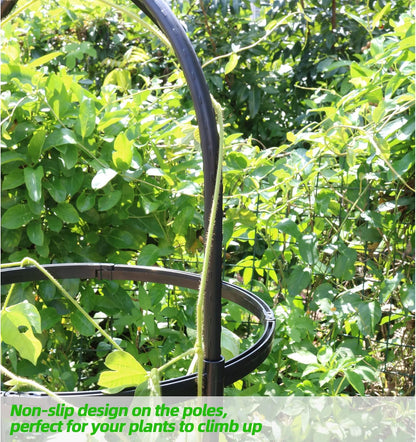 Garden Trellis for Climbing Plants, Rustproof Metal Pipe with Heavy Duty 6ft, Garden Outdoor Indoor Potted Plant Support（White）