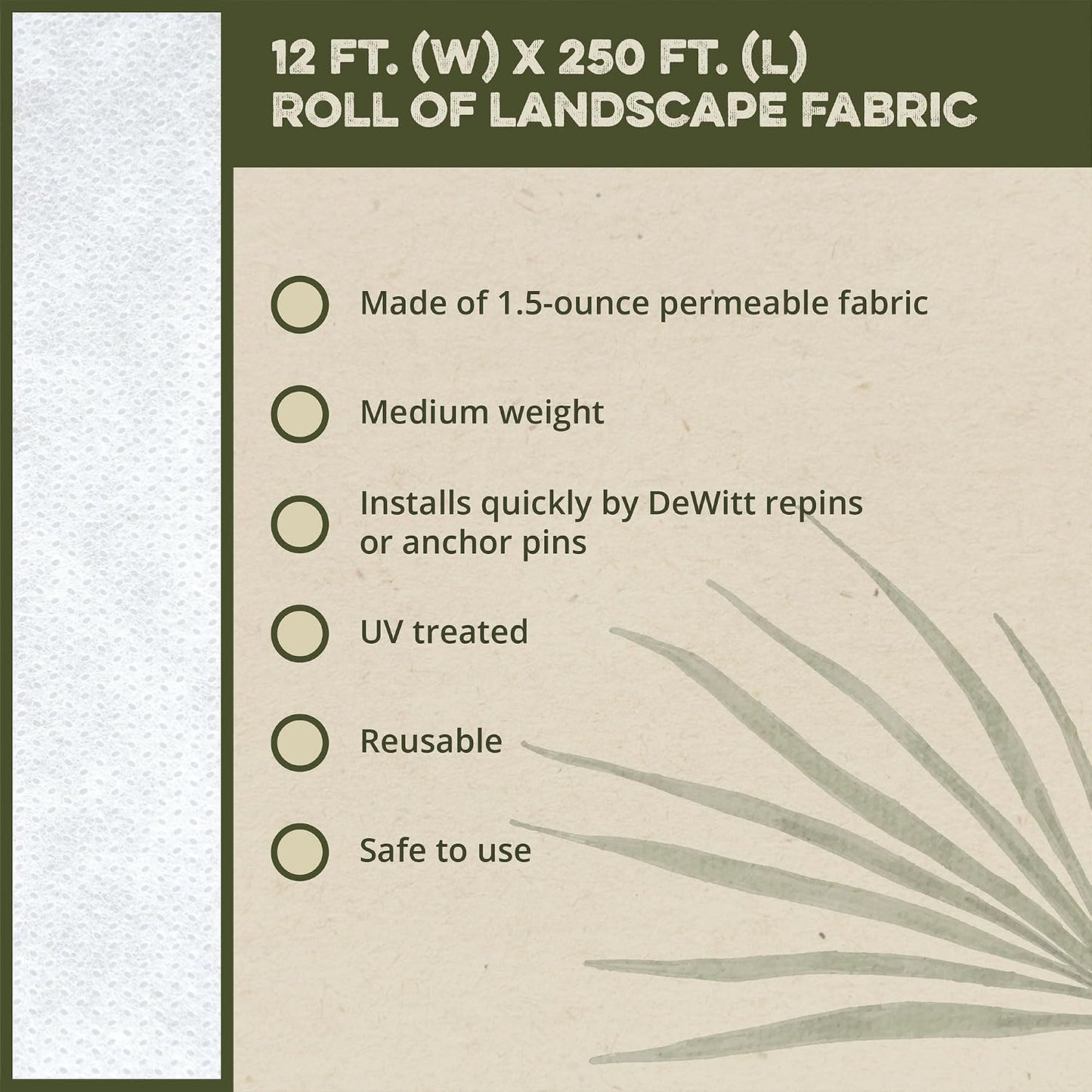 N-Sulate Plant Cover Fabric 1.5 oz, 12 x 250 Feet – Frost Cloth Blanket for Vegetables, Flowers, Fruit Trees, Tomatoes, Raised Garden Beds, and Outdoor Winter Freeze Protection