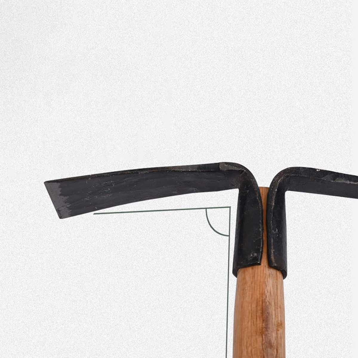 Forged Heat-Treated One-Piece Cast Iron Hoe and Pickaxe – Heavy-Duty Garden Tool for Digging, Weeding, Soil Loosening, Yard Work, and Outdoor Use