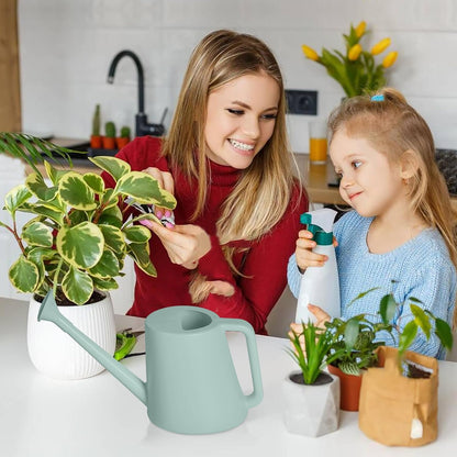 Plant Watering Can - for Indoor and Outdoor Home Garden Plants - with Long Spout - Light Green - 1/2 Gallon