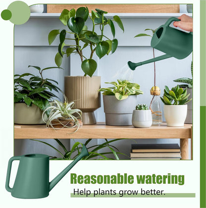 Plant Watering Can - for Indoor and Outdoor Home Garden Plants - with Long Spout - Light Green - 1/2 Gallon