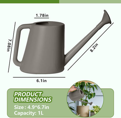 Plant Watering Can - for Indoor and Outdoor Home Garden Plants - with Long Spout - Light Green - 1/2 Gallon