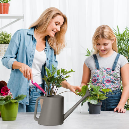 Plant Watering Can - for Indoor and Outdoor Home Garden Plants - with Long Spout - Light Green - 1/2 Gallon