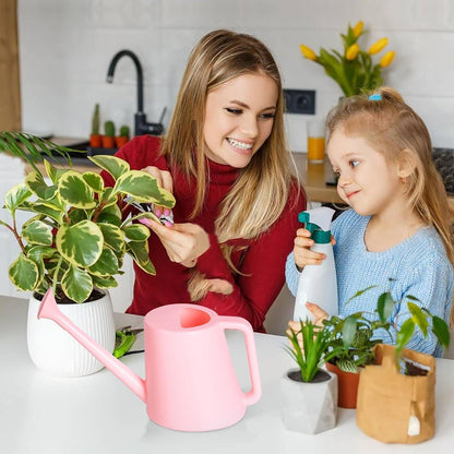 Plant Watering Can - for Indoor and Outdoor Home Garden Plants - with Long Spout - Light Green - 1/2 Gallon