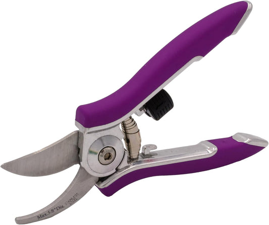 ColorPoint Stainless Steel Compact Garden Pruning Shears, Hand Pruner, Garden Clippers, with Heavy Duty Blade and Easy grip Handle, Berry