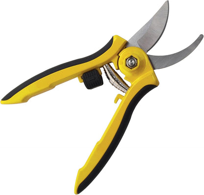 ColorPoint Stainless Steel Compact Garden Pruning Shears, Hand Pruner, Garden Clippers, with Heavy Duty Blade and Easy grip Handle, Berry