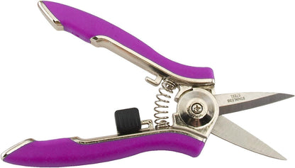 ColorPoint Stainless Steel Compact Garden Pruning Shears, Hand Pruner, Garden Clippers, with Heavy Duty Blade and Easy grip Handle, Berry