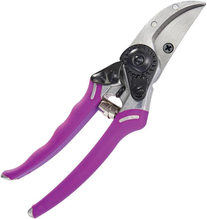 ColorPoint Stainless Steel Compact Garden Pruning Shears, Hand Pruner, Garden Clippers, with Heavy Duty Blade and Easy grip Handle, Berry