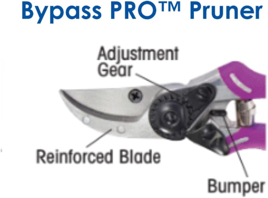 ColorPoint Stainless Steel Compact Garden Pruning Shears, Hand Pruner, Garden Clippers, with Heavy Duty Blade and Easy grip Handle, Berry