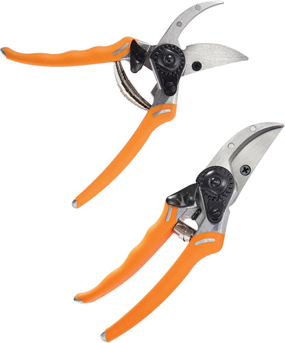 ColorPoint Stainless Steel Compact Garden Pruning Shears, Hand Pruner, Garden Clippers, with Heavy Duty Blade and Easy grip Handle, Berry