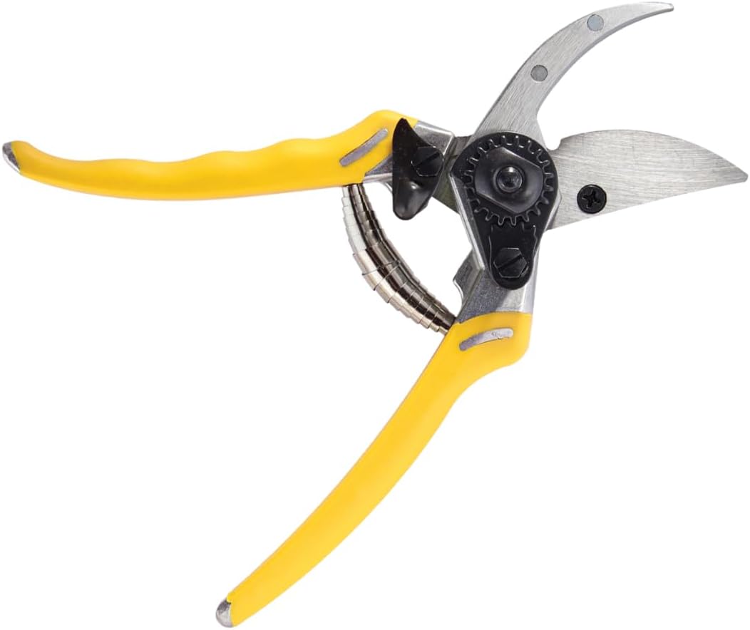 ColorPoint Stainless Steel Compact Garden Pruning Shears, Hand Pruner, Garden Clippers, with Heavy Duty Blade and Easy grip Handle, Berry