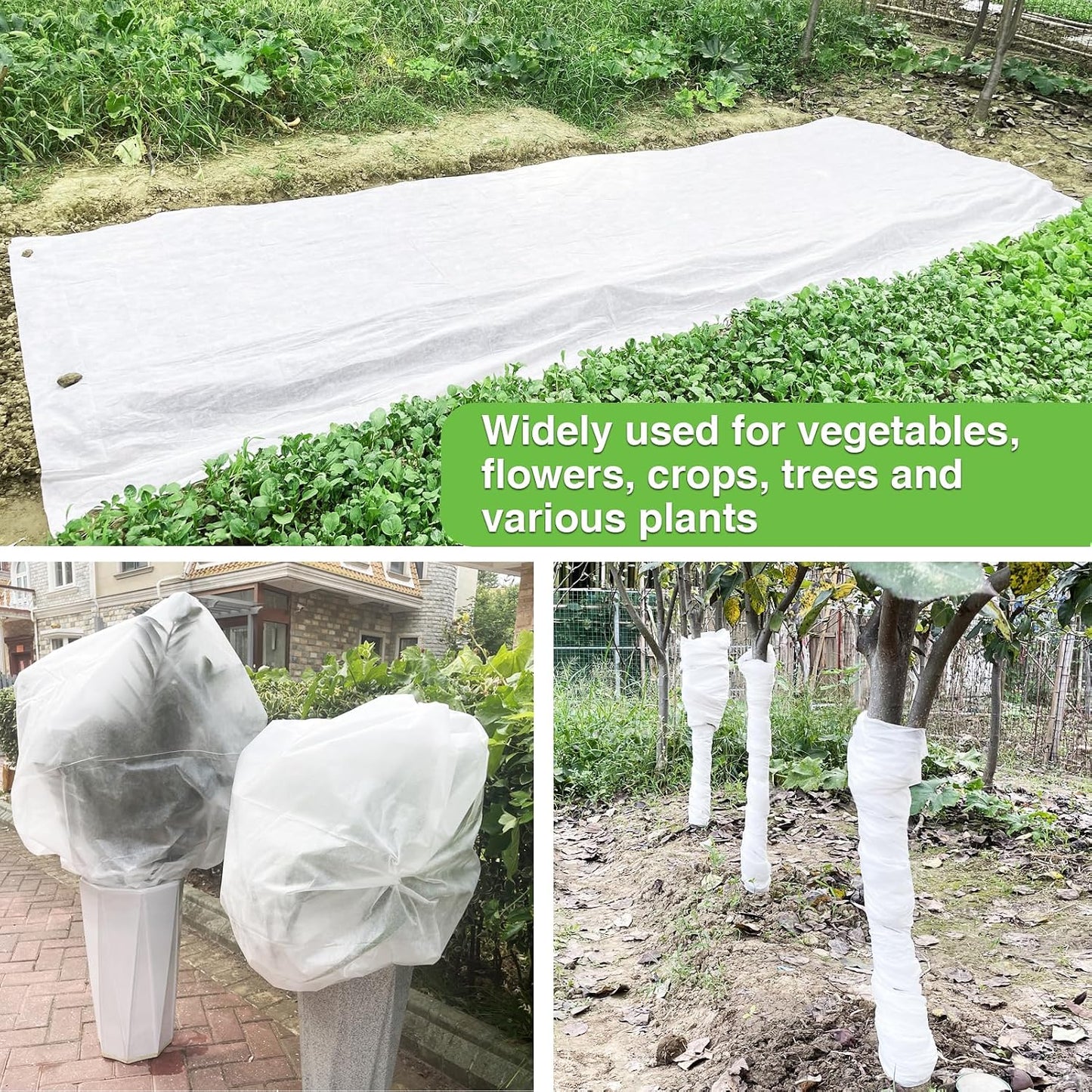 Plant Covers Freeze Protection 6.5x16ft Frost Cloth for Winter Outdoor